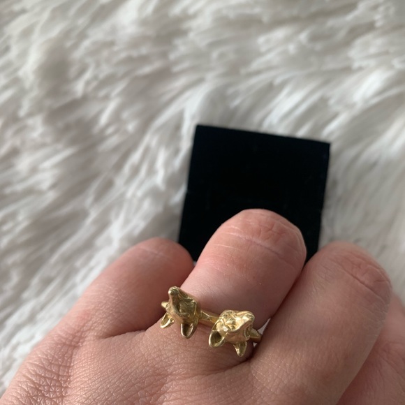 Verameat foxy double gold brass ring - Picture 3 of 3